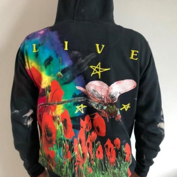 Travis Scott Live In Europe Hoodie Black 93665-566 Men's Size Small - Picture 1 of 3
